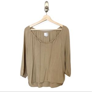 #21 - Vero Moda 3/4 Sleeves Beige Blouse - SZ M